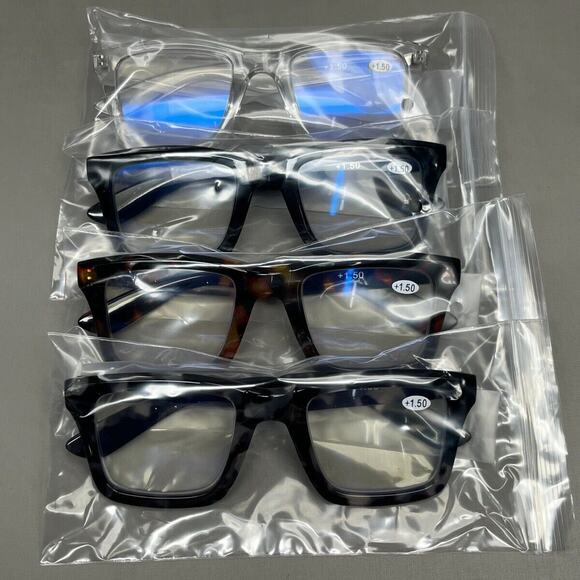 ZXYOO 4 Pack! Oprah Style Reading Glasses 1.75x Magnification Strength (New) - Picture 1 of 3